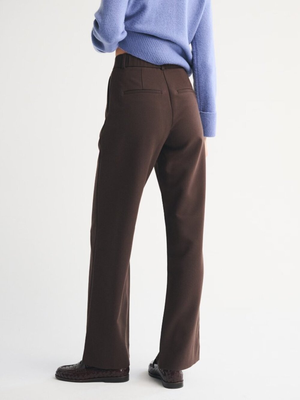 NWT ABERCROMBIE & FITCH Sloane Brown Tailored Wide Leg Trousers Pants, Size 30 - Picture 5 of 14